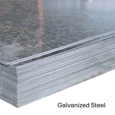 Stack of galvanized steel sheets